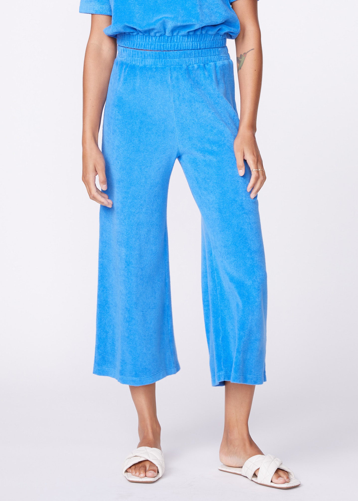 Terry Cloth Flare Pants