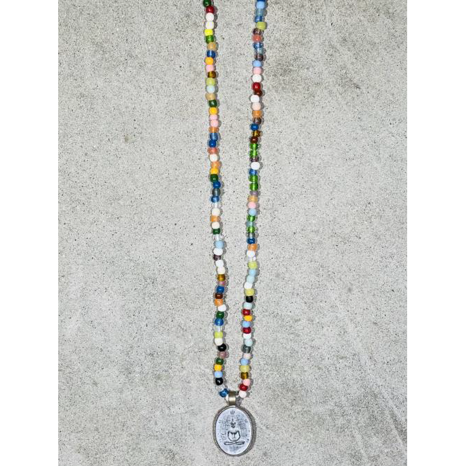 Buddha 34 Necklace in Blue Mix