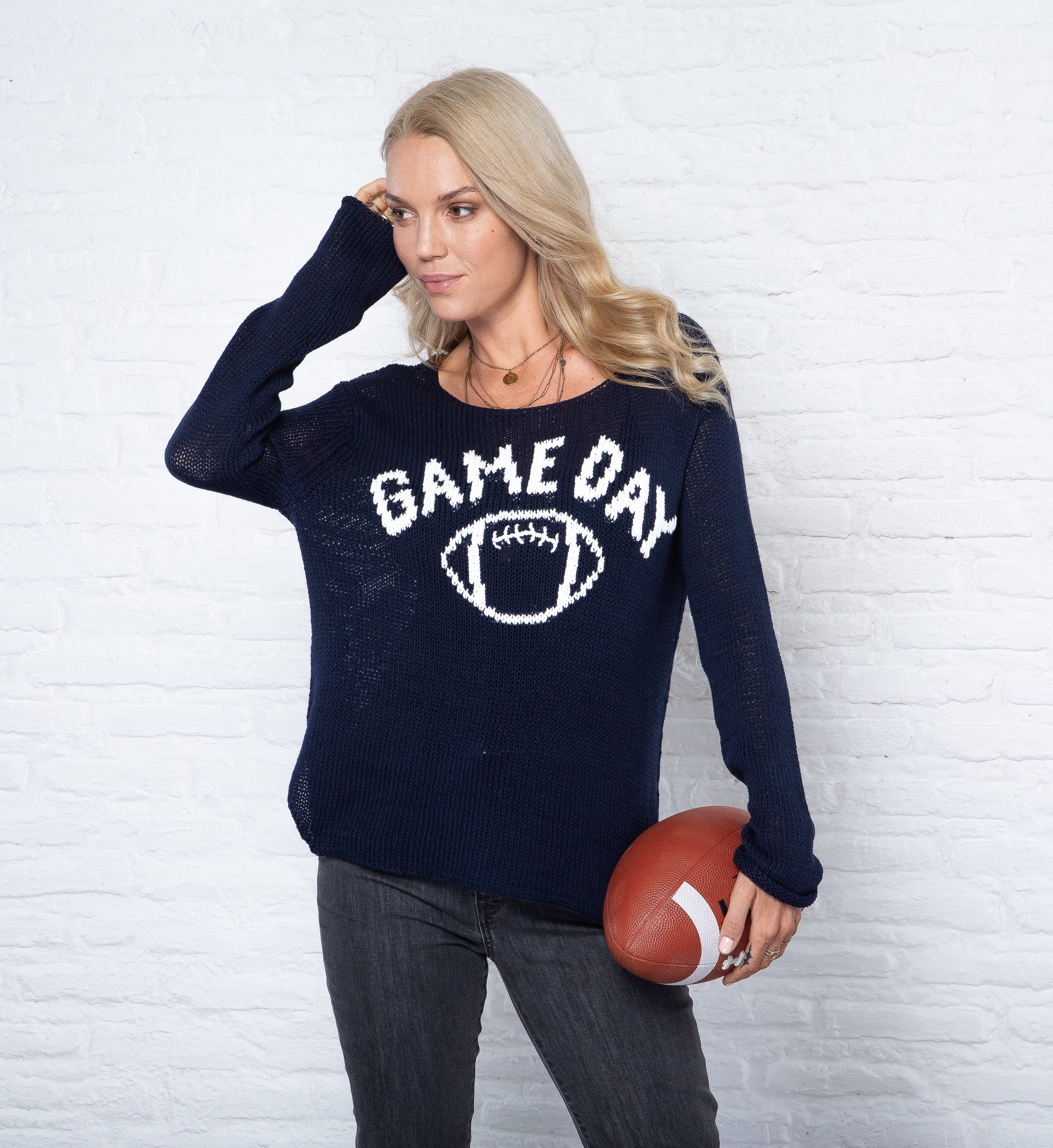 Game Day Football Cotton Sweater