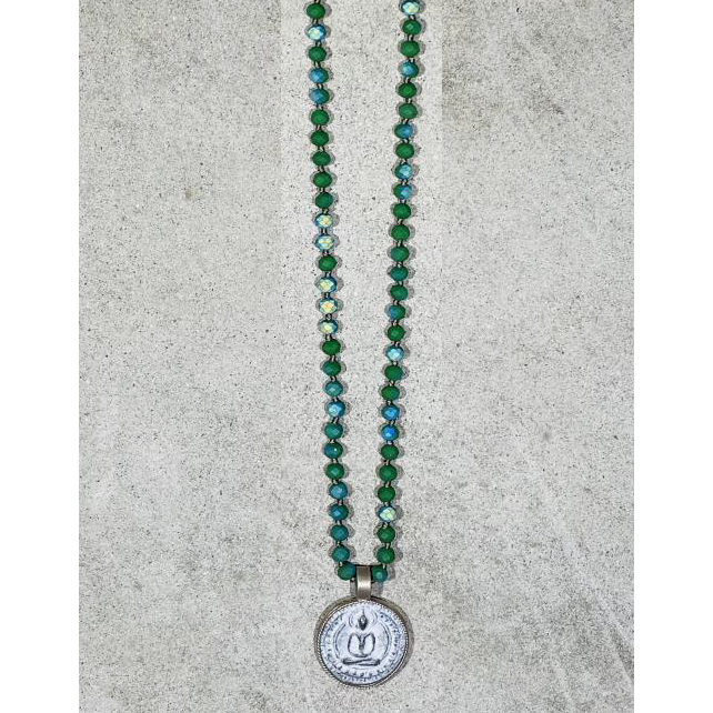 Buddha 30 Necklace in Green