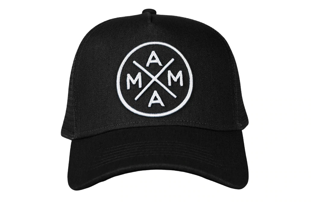 Mama X™ Premium Canvas Trucker Hat in Black