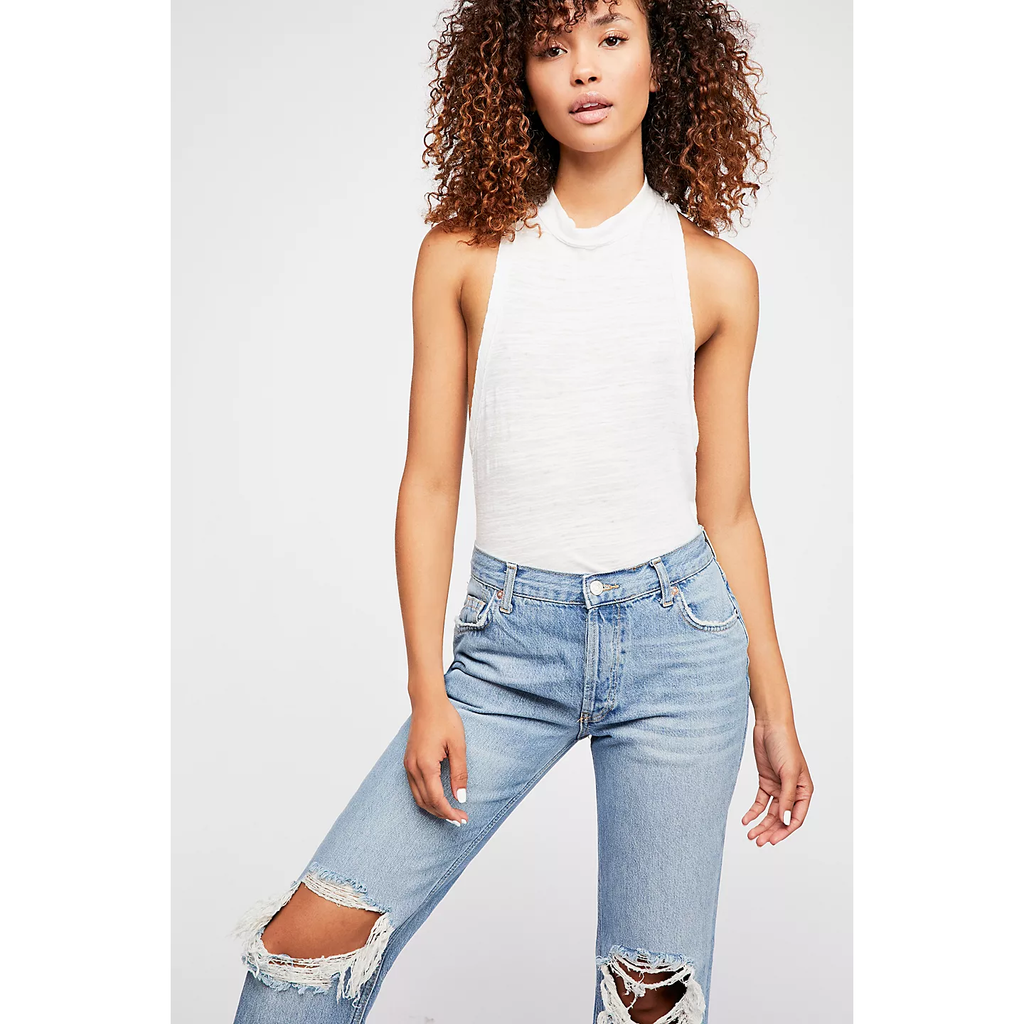Maggie Mid-Rise Straight Leg Jeans