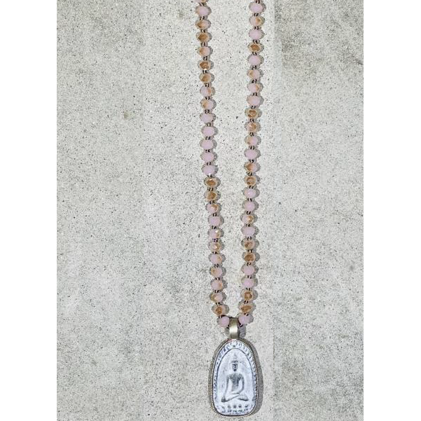 Buddha 26 Necklace in Pink