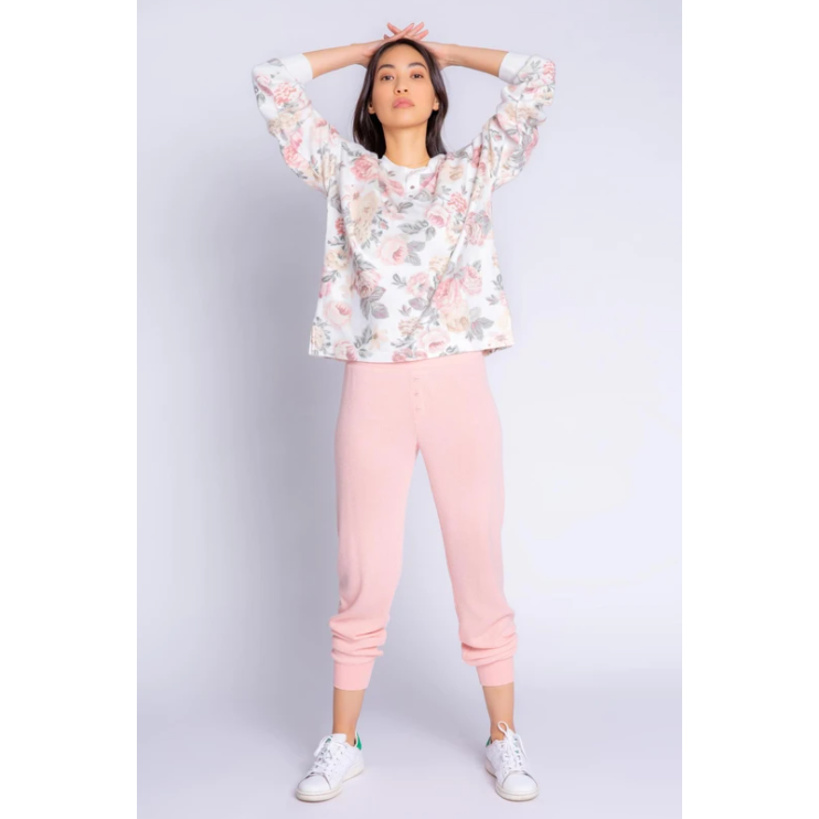 Long Sleeve Retro Rose Top