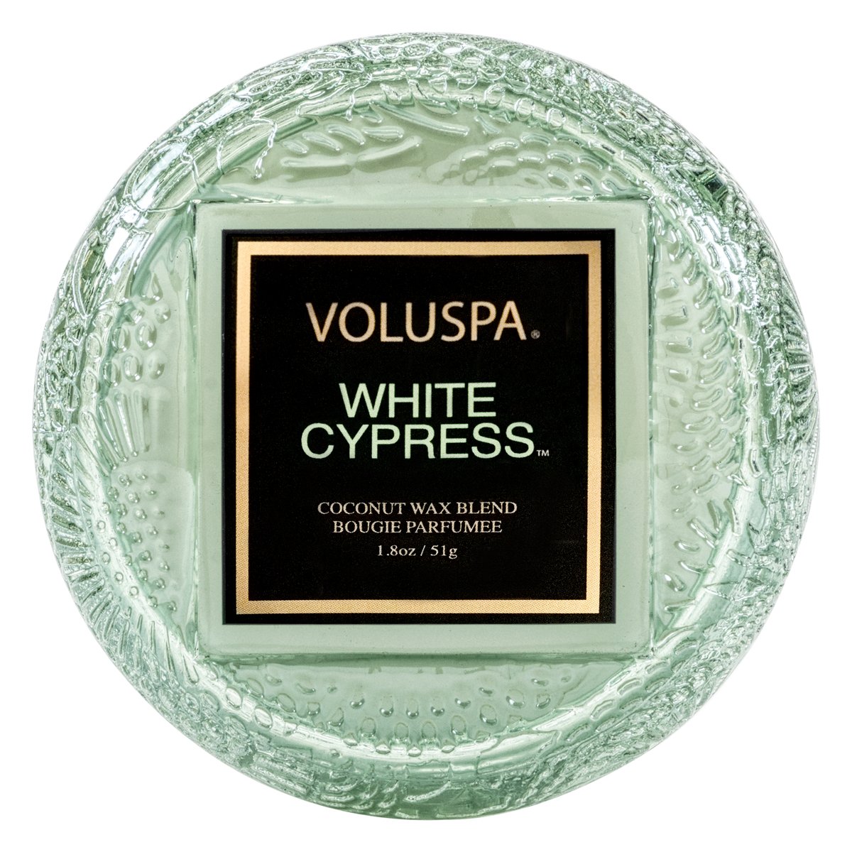 White Cypress Mini Glass Candle
